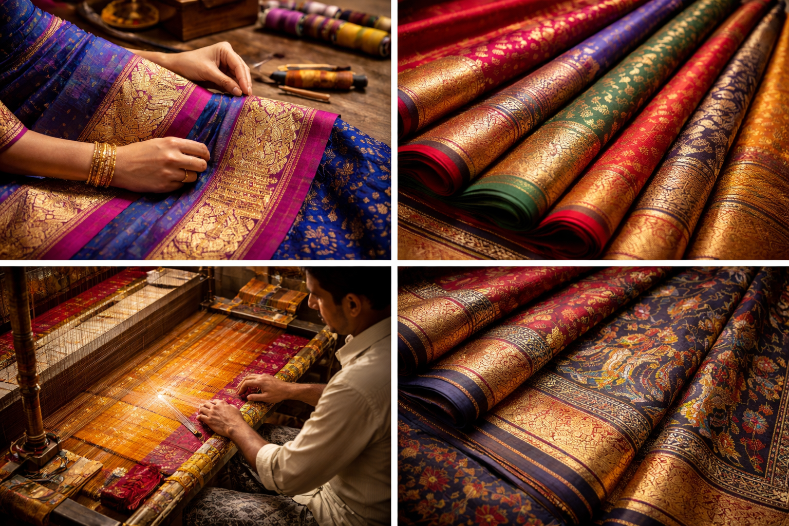 Indian Handwoven Silk Sarees: Weaves, Borders, Pallus &amp; Heritage