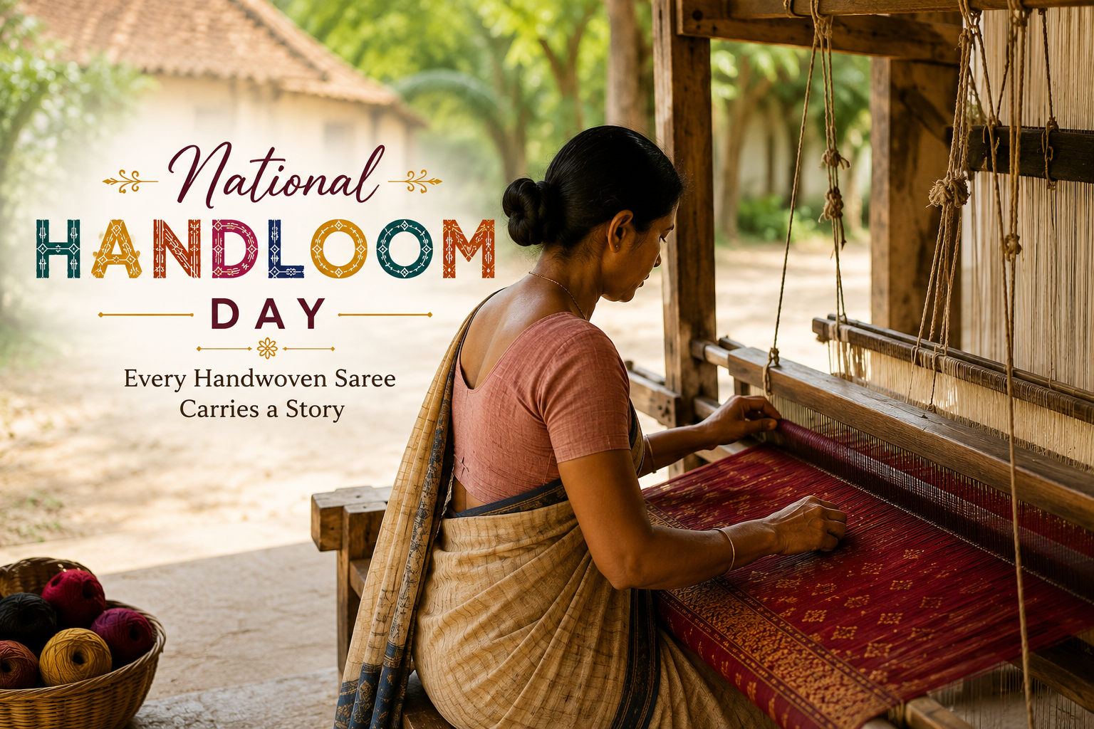 National Handloom Day: Every Handwoven Saree Carries a Story—Not Just Threads