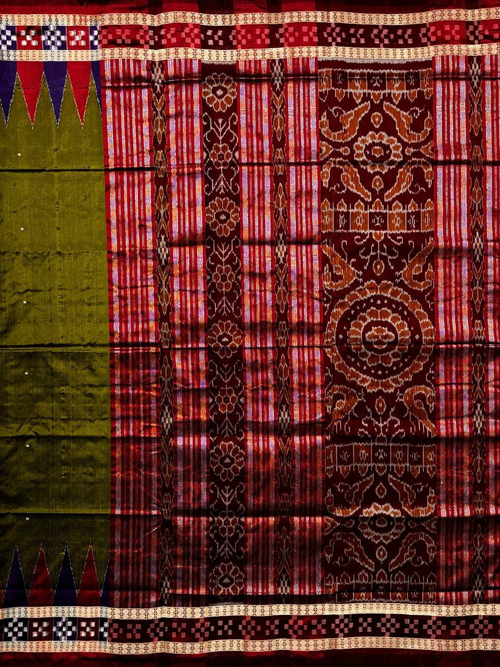 GREEN AND BLUE PASAPALI SILK SAREE