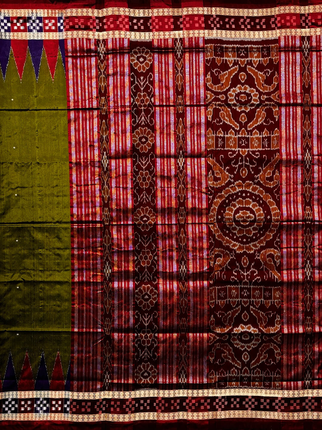 GREEN AND BLUE PASAPALI SILK SAREE