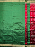 DEEP PINK AND GREEN SAMBALPURI PATA SAREE