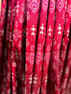 DEEP PINK AND GREEN SAMBALPURI PATA SAREE
