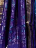 SATIKA BLUEBERRY BLUE PURE SILK AND TISSUE SAMBALPURI PATA SAREE