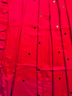 DARK PINK COIN LINEN SAREE