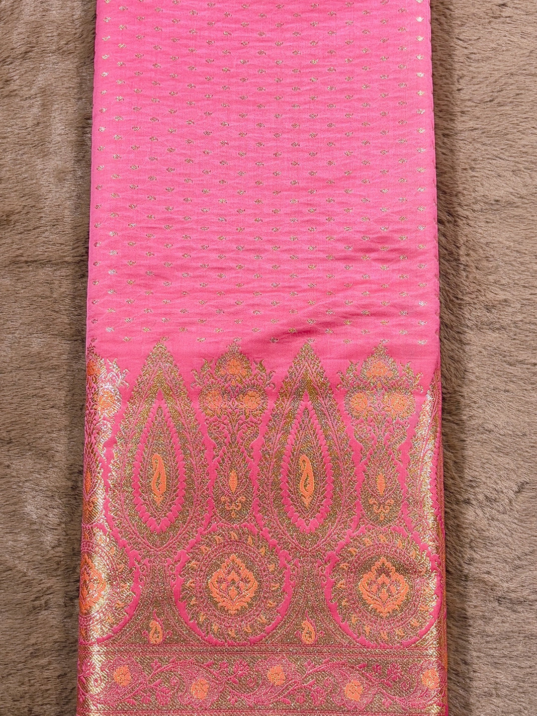 BLUSH PINK KATAN BANARSI SILK SAREE