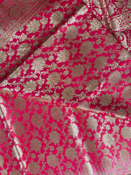 BABY PINK KATAN BANARSI SILK SAREE
