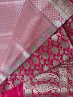 BABY PINK KATAN BANARSI SILK SAREE