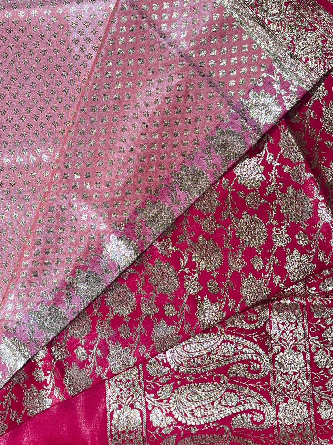 BABY PINK KATAN BANARSI SILK SAREE