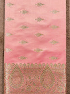 PEACH PINK KATAN BANARSI SILK SAREE