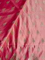 PEACH PINK KATAN BANARSI SILK SAREE
