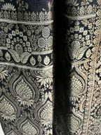 ONYX BLACK AND GOLD BANARSI SILK SAREE
