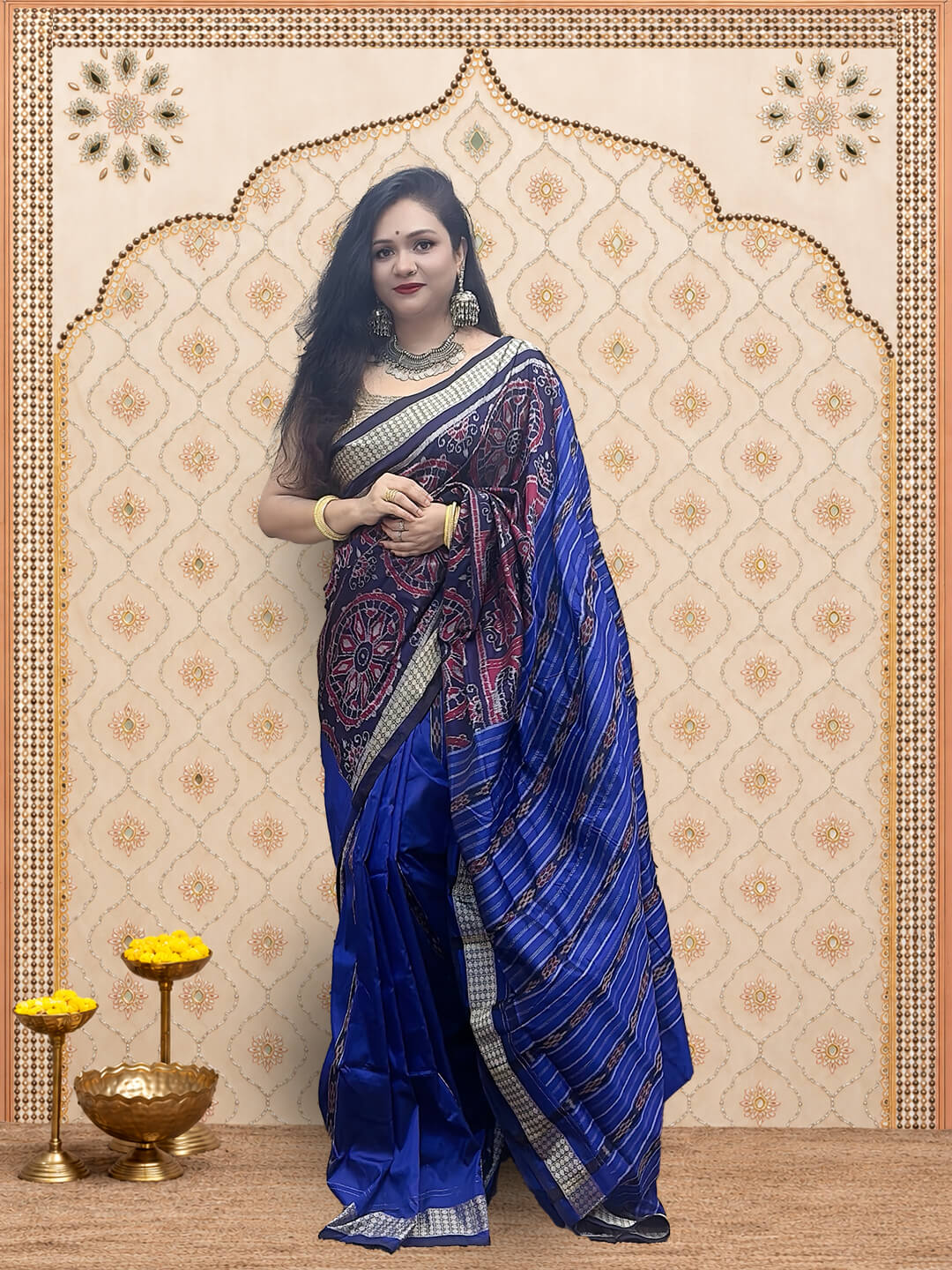 Blue Patli Nabakothi Saree