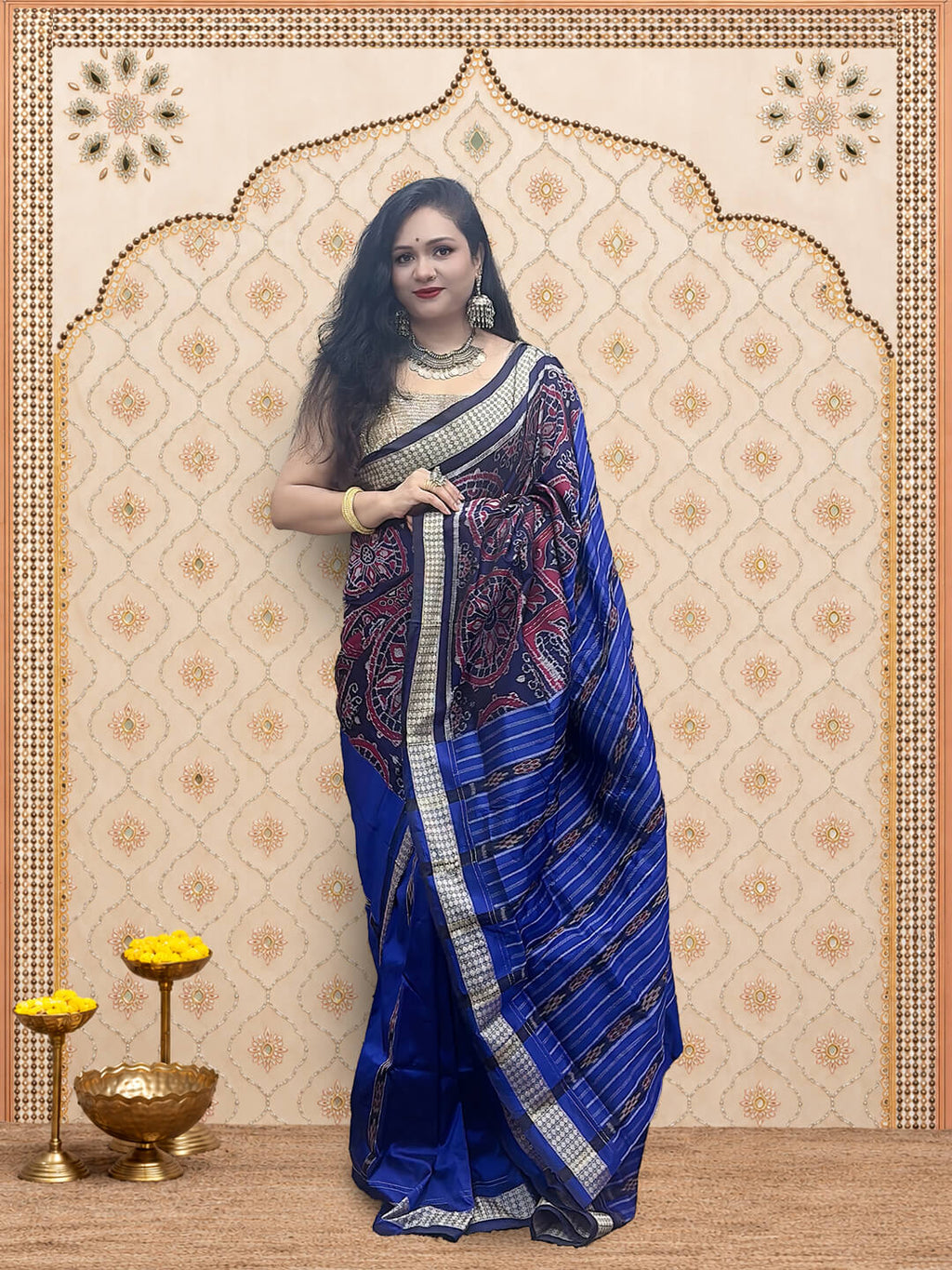 Blue Patli Nabakothi Saree