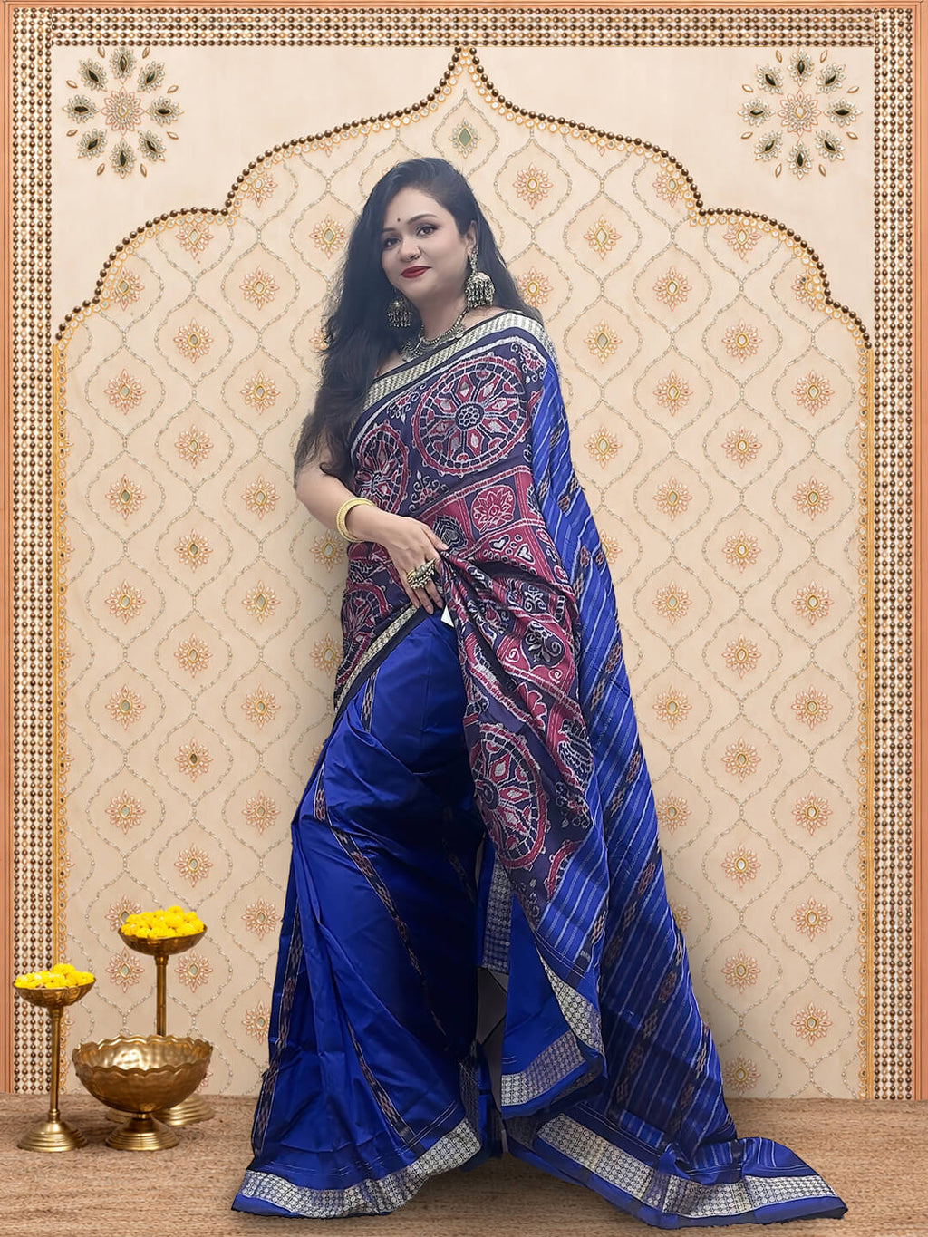 Blue Patli Nabakothi Saree