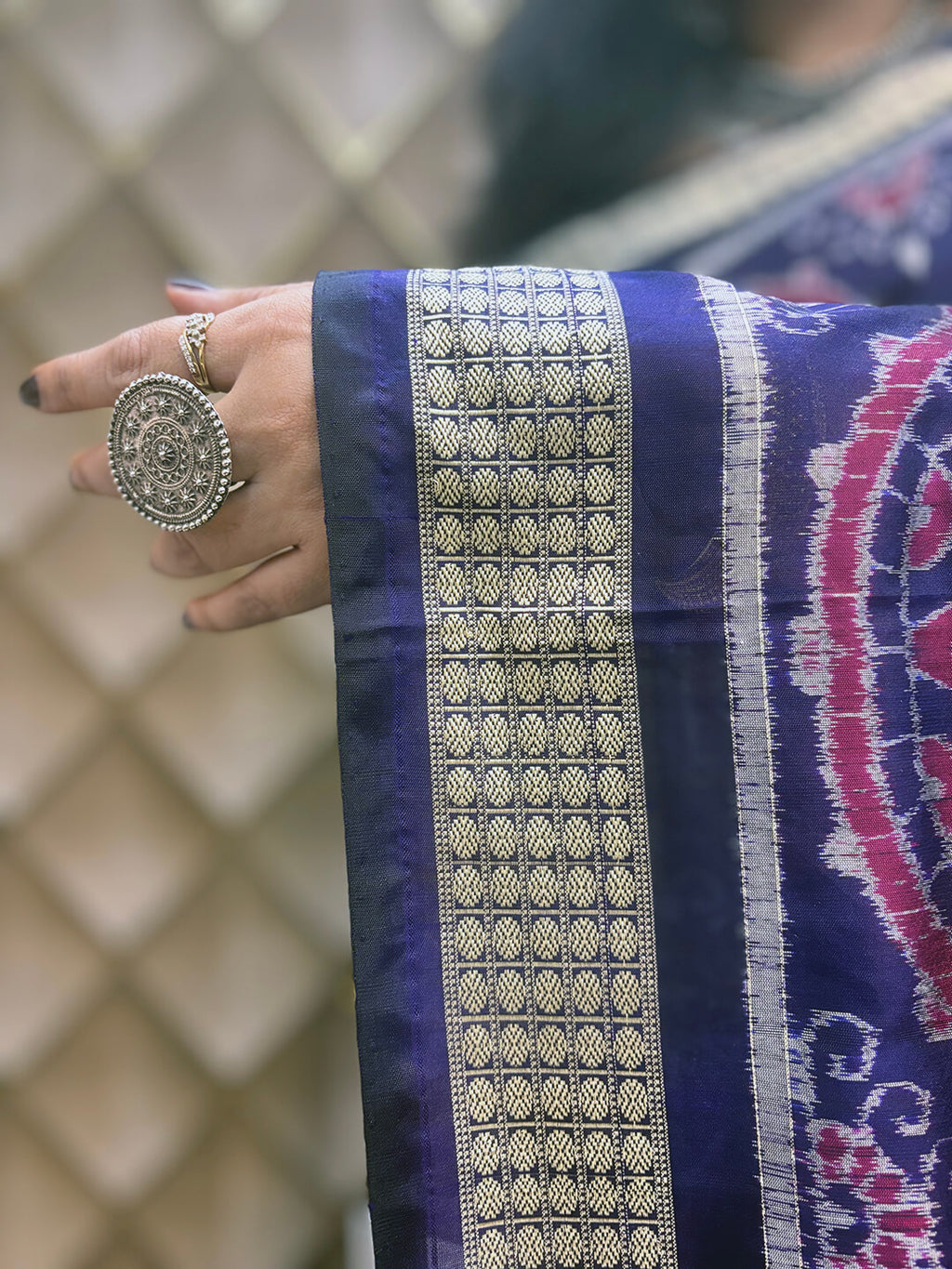Blue Patli Nabakothi Saree