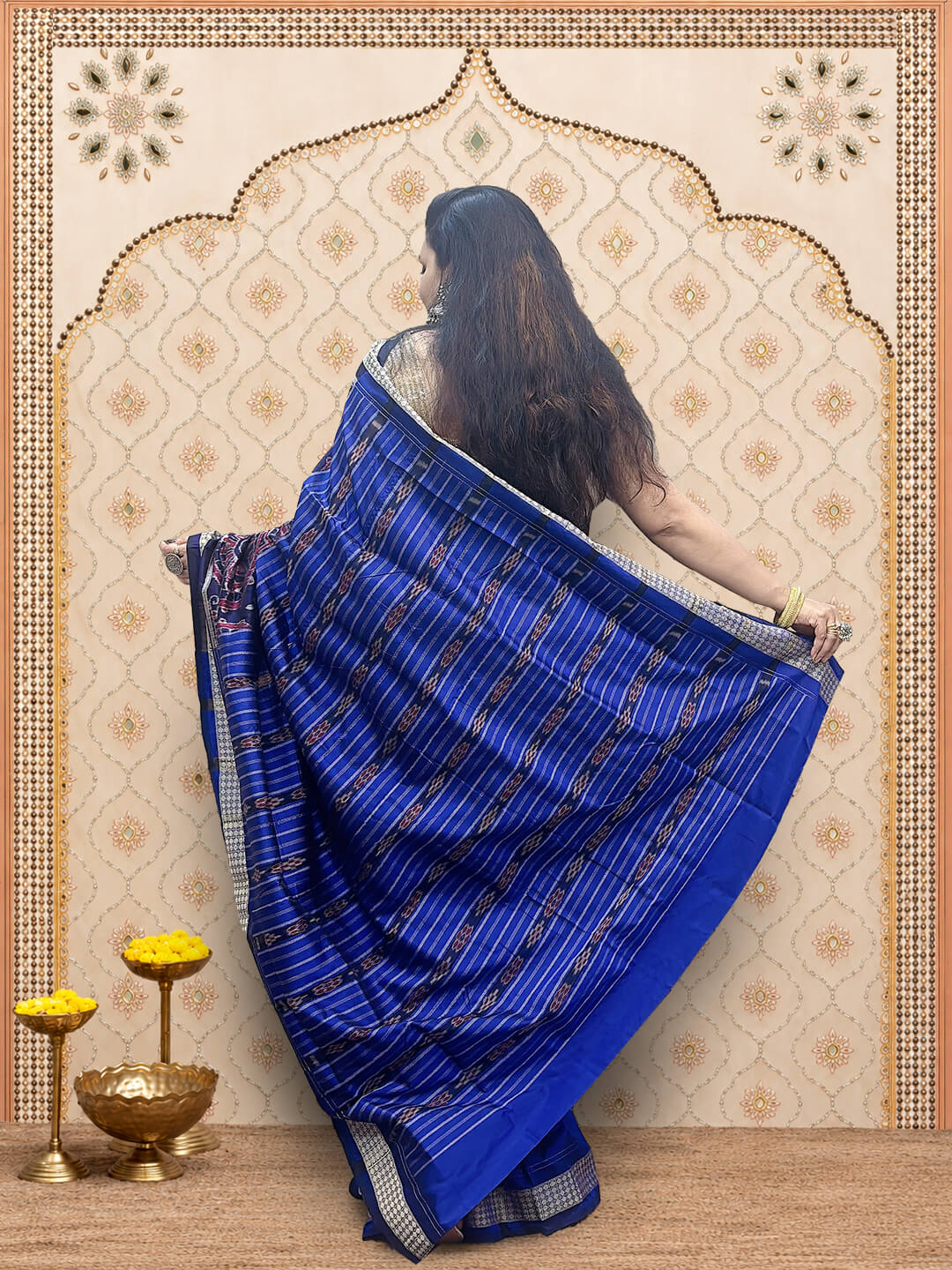 Blue Patli Nabakothi Saree