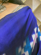 Blue & Pink Sambalpuri Saree