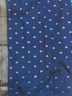 Electric Blue and Dark blue Silk saree