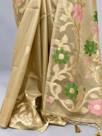 Golden Jamdani Tissue Saree