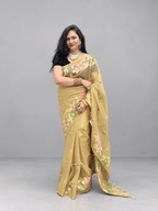 Golden Jamdani Tissue Saree