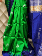 Green Doll with Blue Sambalpuri Saree – No Border