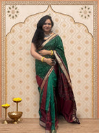 Green Patli Tribal Sambalpuri Saree
