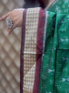 Green Patli Tribal Sambalpuri Saree