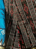 ROYAL BLUE & BLACK SAMBALPURI SILK SAREE