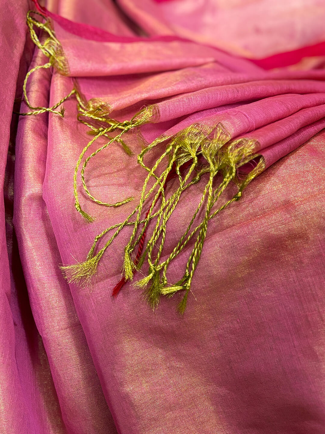 NOOR ROSE PINK TISSUE SAREE