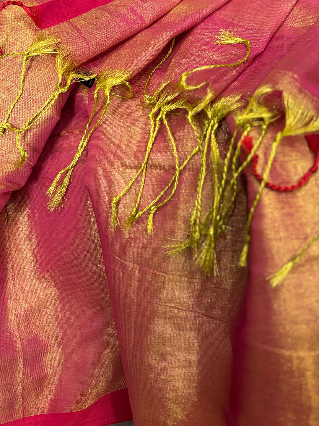 NOOR DARK PINK TISSUE SAREE
