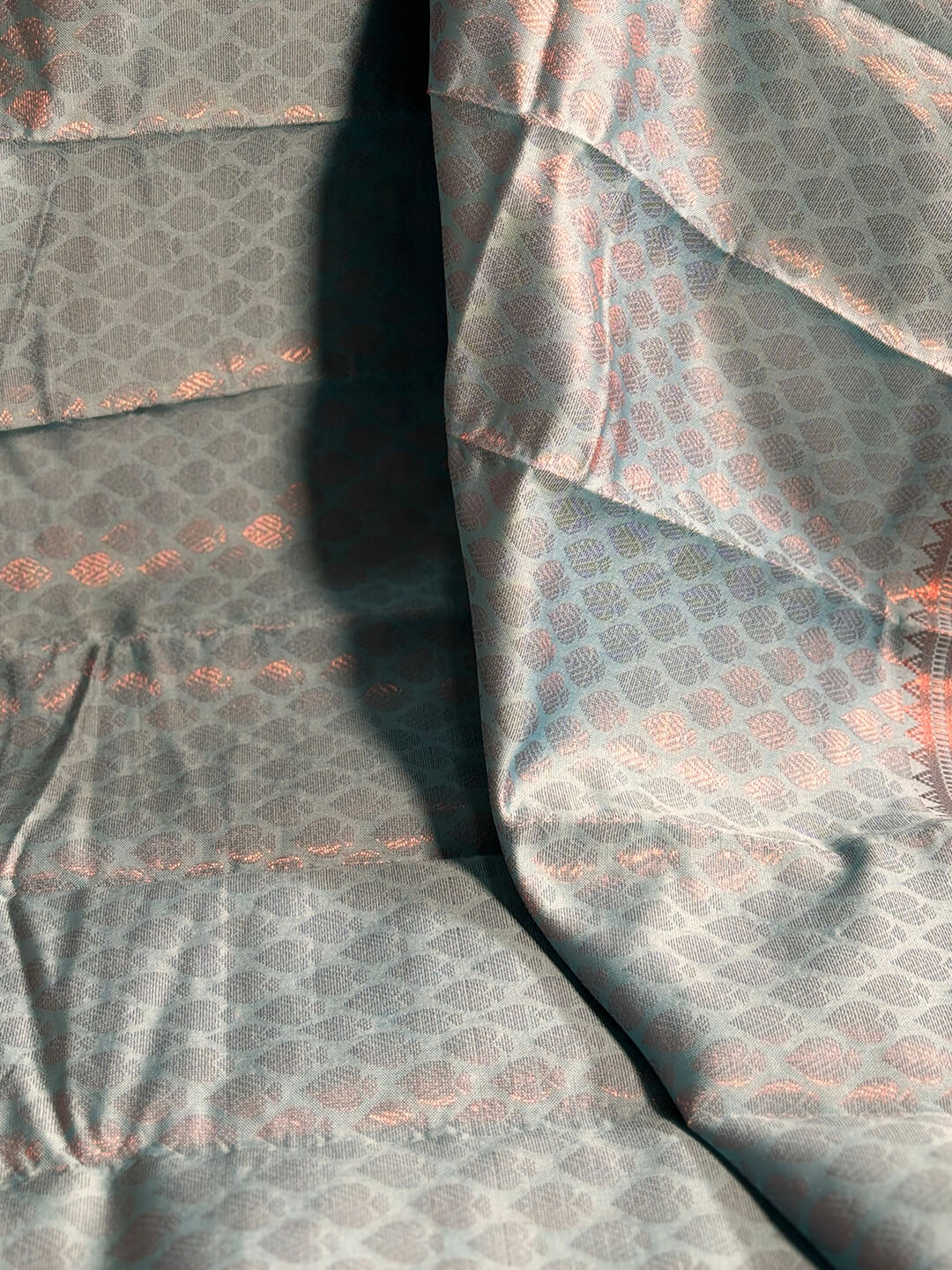 LIGHT BLUE & PURPLE COTTON SAREE