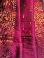 PURPLE & BRONZE LINEN SAREE