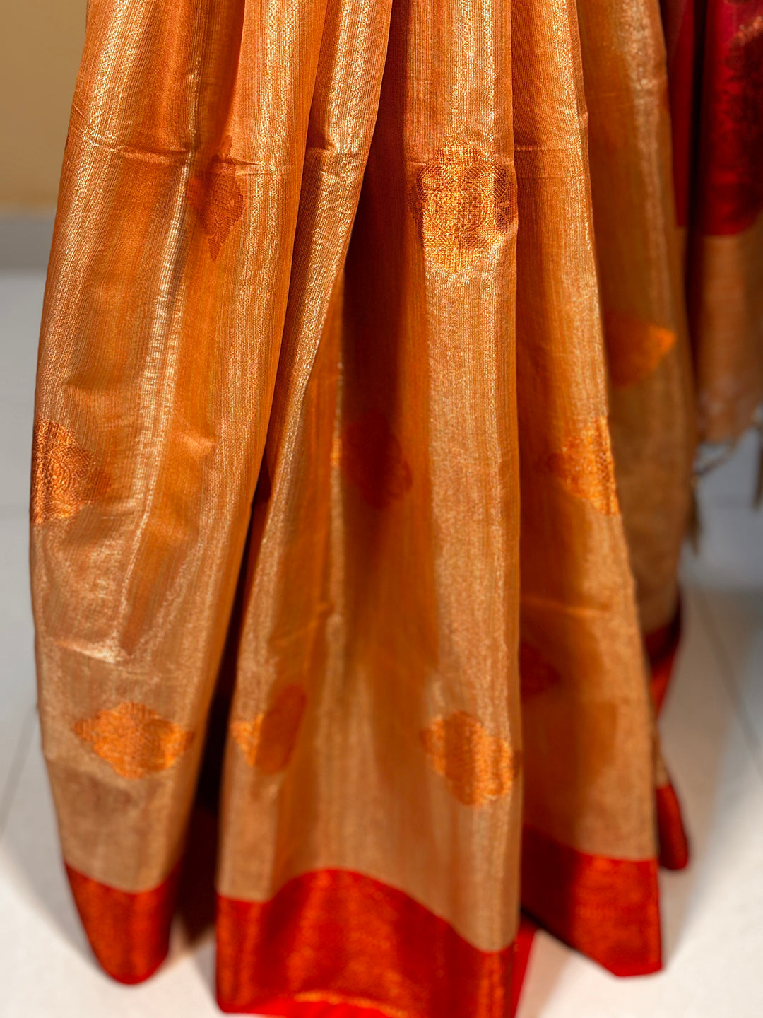 NOOR GOLDEN PINK TISSUE SAREE