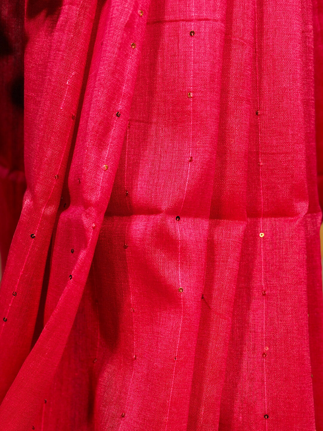 KHADI COTTON ROSE PINK SAREE