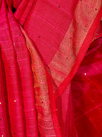 KHADI COTTON ROSE PINK SAREE