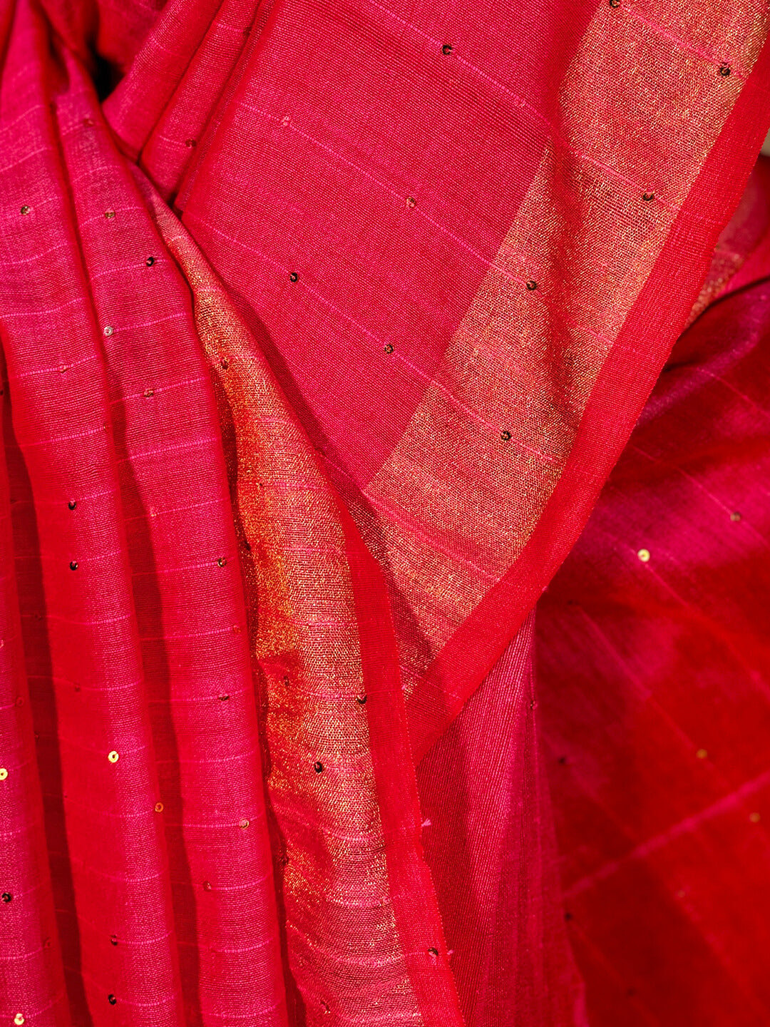 KHADI COTTON ROSE PINK SAREE
