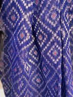 RUPSHRI  BLUE COTTON JAMDANI SAREE