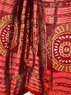 BLACK AND MAROON SAMBALPURI PATLI DESIGN SILK SAREE