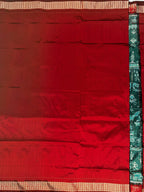 HANDWOVEN GREEN AND RED SAMBALPURI PATA SAREE