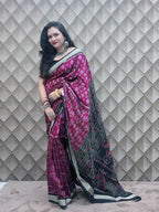 RUBY RED SAMBALPURI SILK SAREE