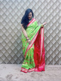 Harita Mahulika Light Green Sambalpuri Silk Saree with Mahul Motifs & Bandha Ikat