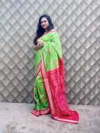 Harita Mahulika Light Green Sambalpuri Silk Saree with Mahul Motifs & Bandha Ikat