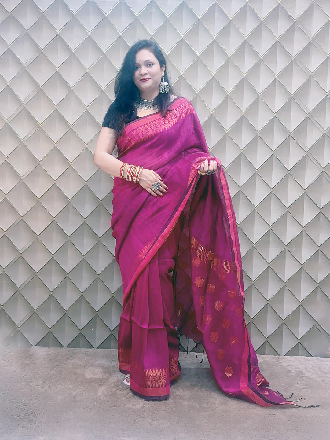 IMPERIAL PURPLE AND GOLDEN LINEN