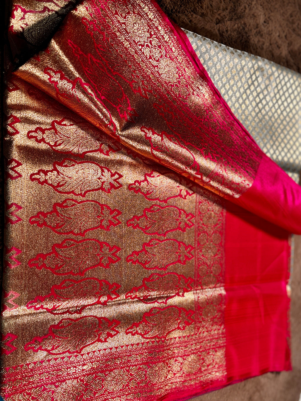 SAGE GREEN KATAN BANARSI SILK SAREE
