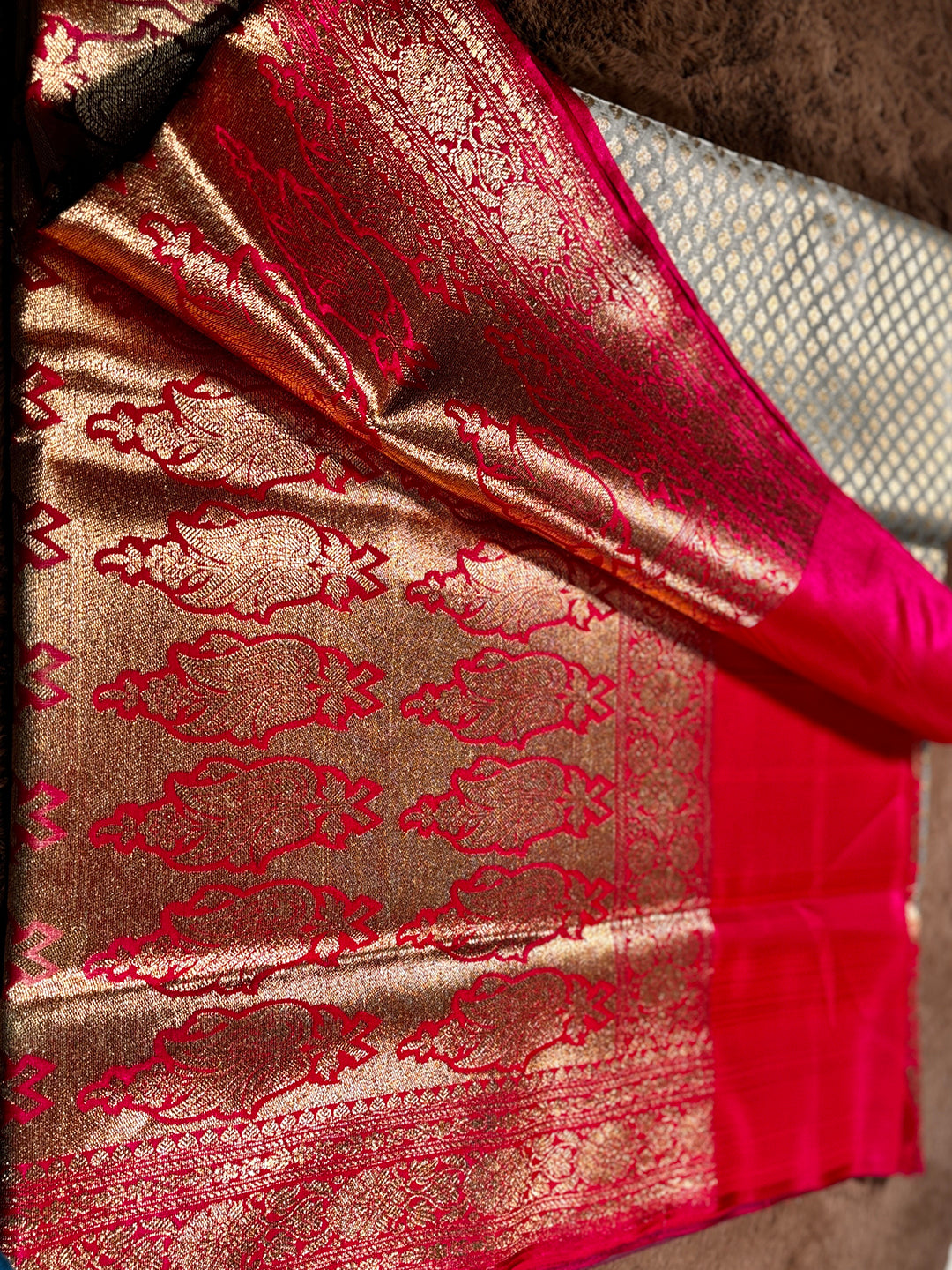 SAGE GREEN KATAN BANARSI SILK SAREE