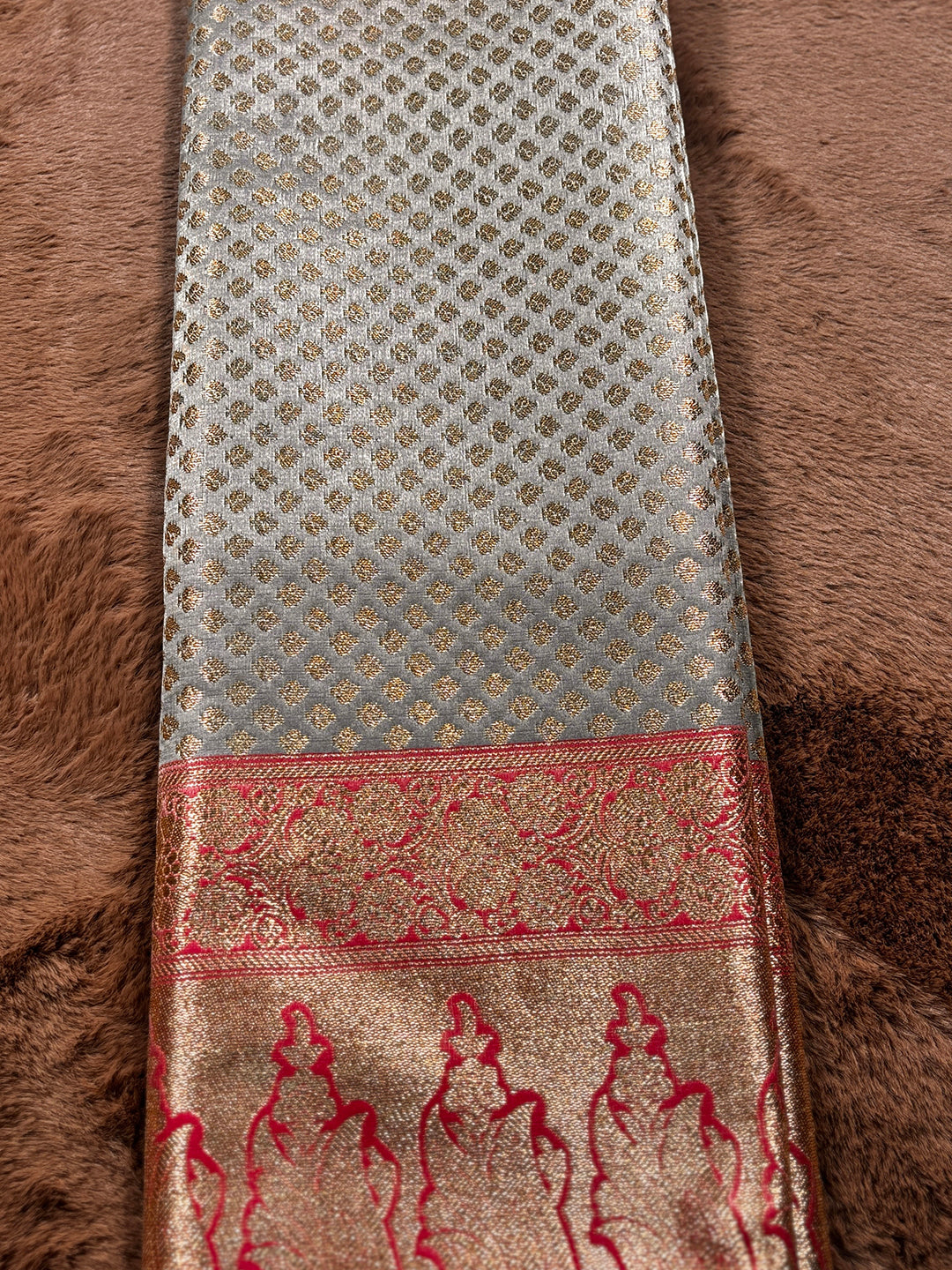 SAGE GREEN KATAN BANARSI SILK SAREE