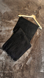 Black and golden handwoven cotton saree