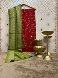 Mrigangana- Cotton Handwoven Embroidered Suit Set