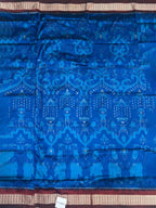 ELECTRIC BLUE PATTA SILK SAREE