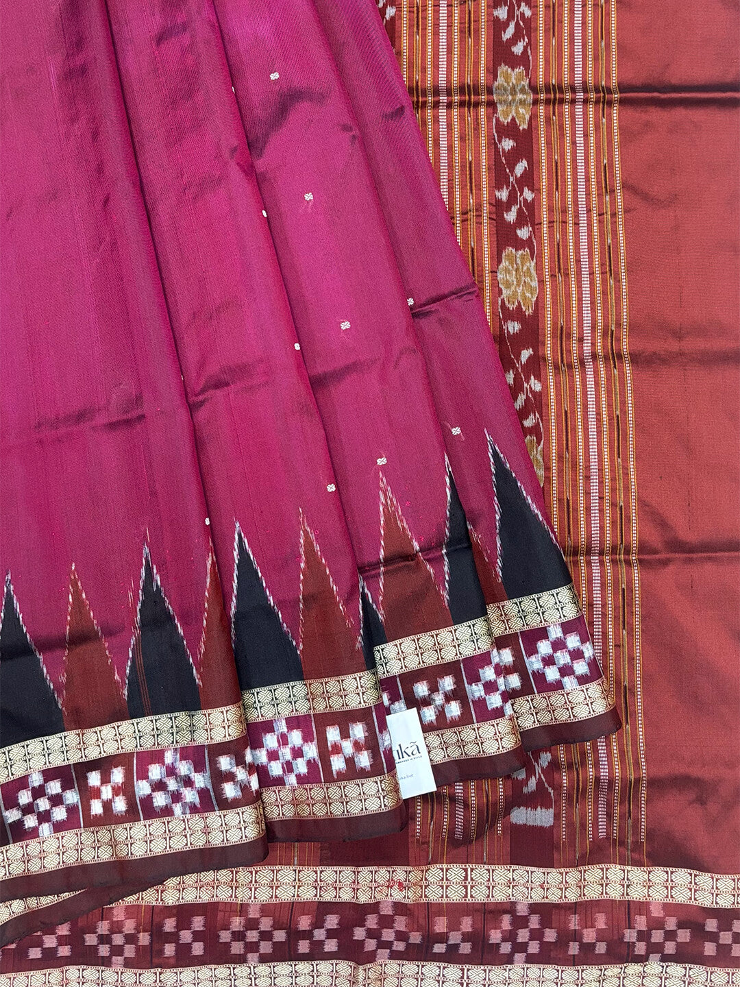 DARK FUSHSIYA SAMBALPURI PATA SAREE